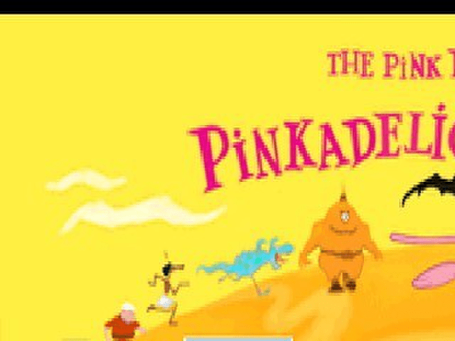 Pink Panther Pinkadelic Pursuit title screen for Playstation